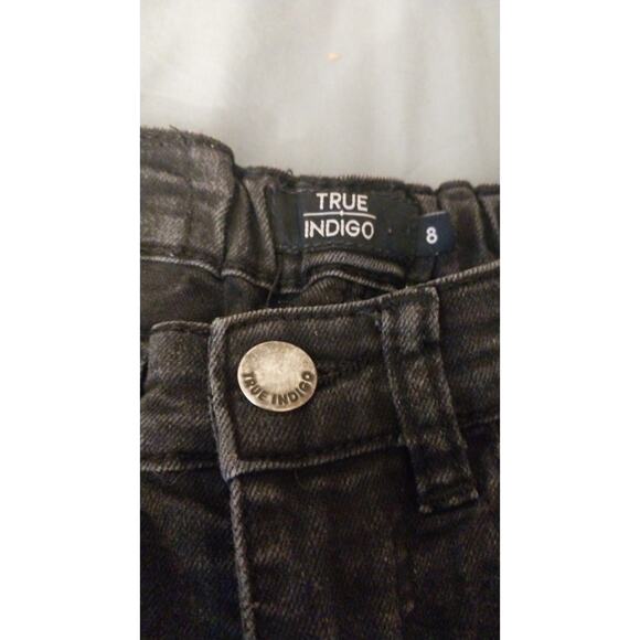 Dark Wash Charcoal Black / Gray True Indego Slim-Fit Skinny Jeans Pants Size 8 - Picture 6 of 6